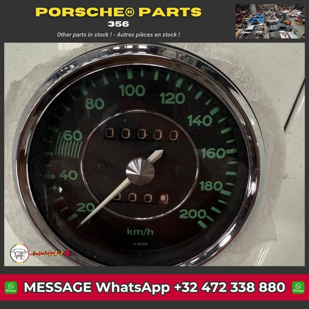 Porsche 356 snelheidsmeter, Auto-onderdelen, Dashboard en Schakelaars, Oldtimer onderdelen, Porsche, Gereviseerd, Ophalen