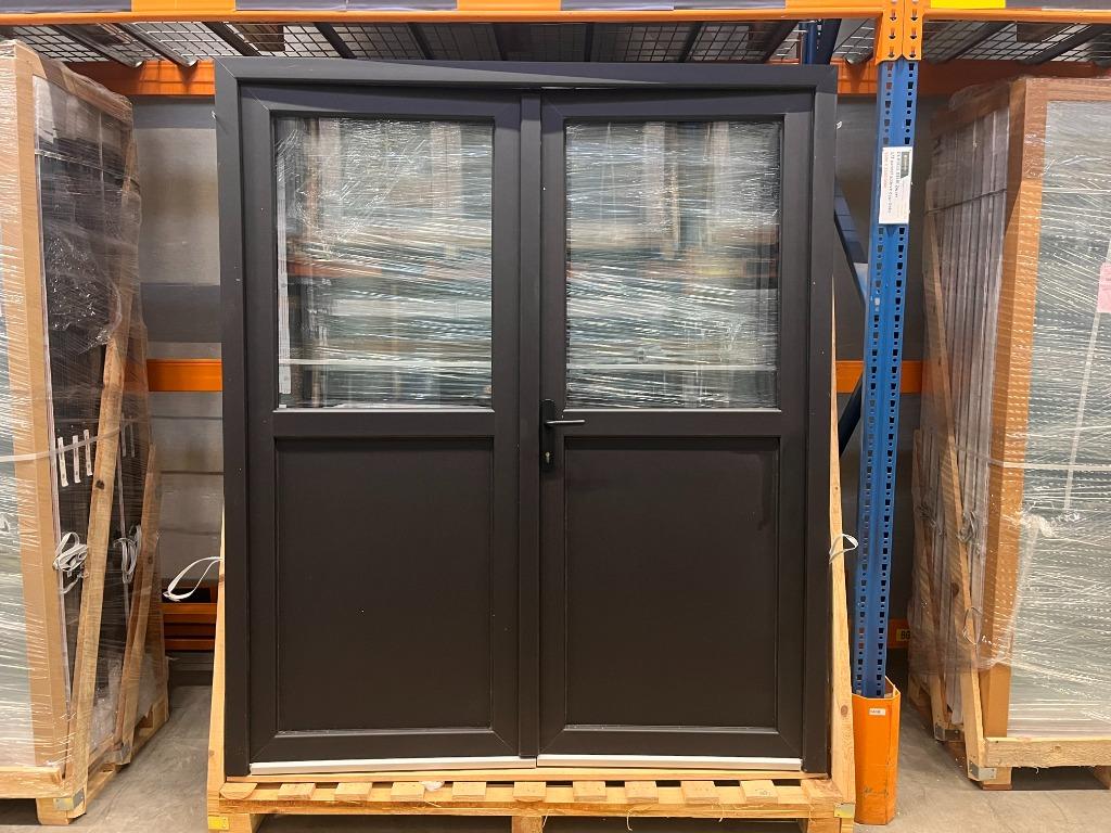 stockverkoop ramen, deuren, schuiframen 7016, 7039, 9005, Doe-het-zelf en Bouw, Raamkozijnen en Schuifdeuren, Kunststof, Nieuw