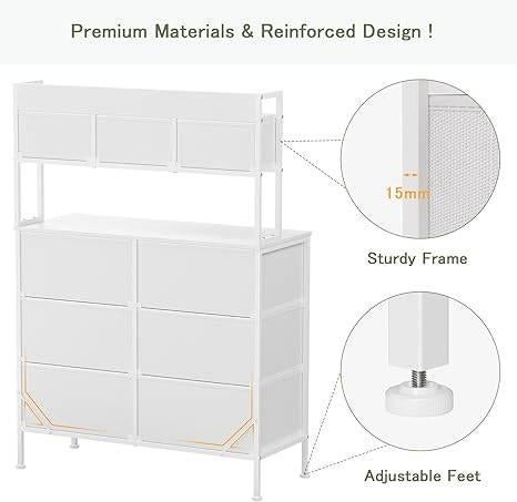Commode à 9 tiroirs | LIVRAISON GRATUITE, Neuf, 105 cm ou plus, -, -
