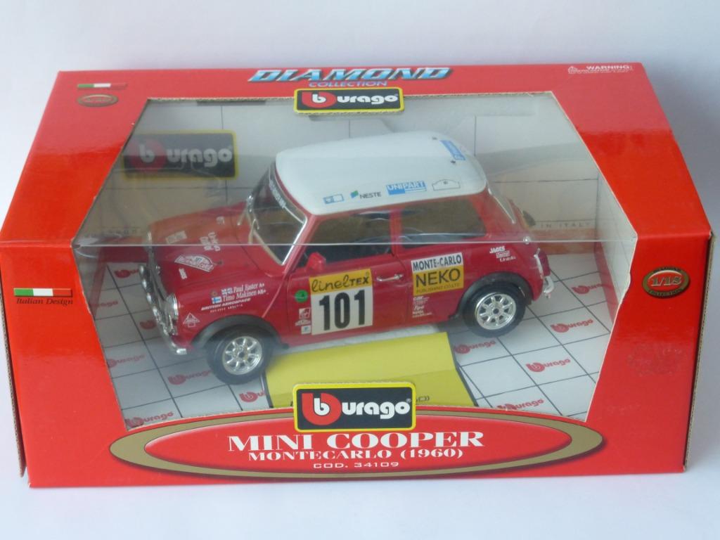 Mini Cooper #101 Monte Carlo (1960) van Burago 1/18, Enlèvement, Comme neuf, Voiture, Burago