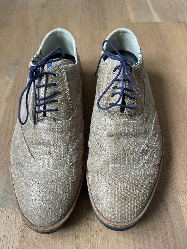 Floris van Bommel beige herenschoenen maat 43, Overige kleuren, Floris van Bommel, Ophalen of Verzenden, Gedragen