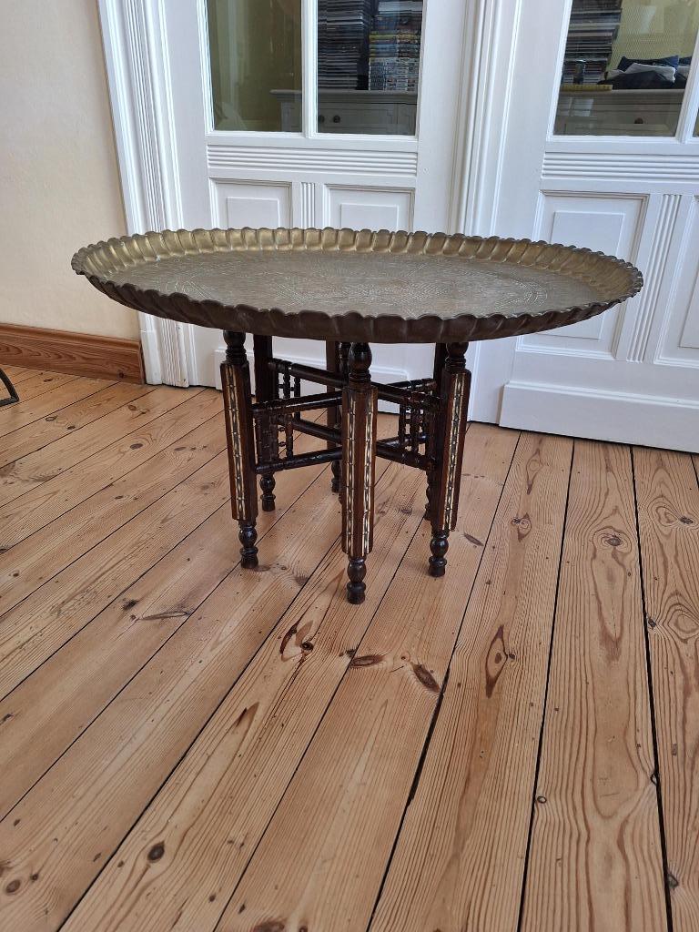 Table à thé avec plateau en cuivre, Antiquités & Art, Enlèvement, Cuivre