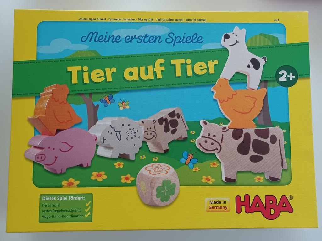Haba, houten speelgoed Tier auf Tier met boerderijdieren, Kinderen en Baby's, Ophalen of Verzenden, Zo goed als nieuw, Overige typen