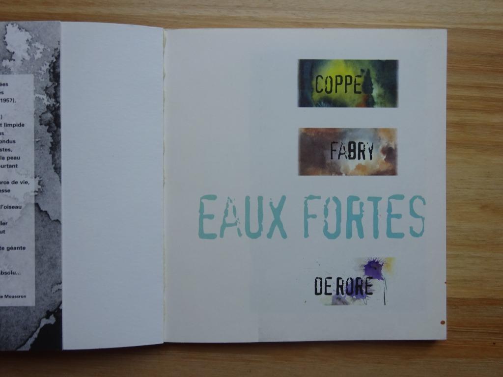 Eaux Fortes - MBA Mouscron 2005 - Coppe - Fabry - De Rore, Ophalen of Verzenden, Zo goed als nieuw, Schilder- en Tekenkunst