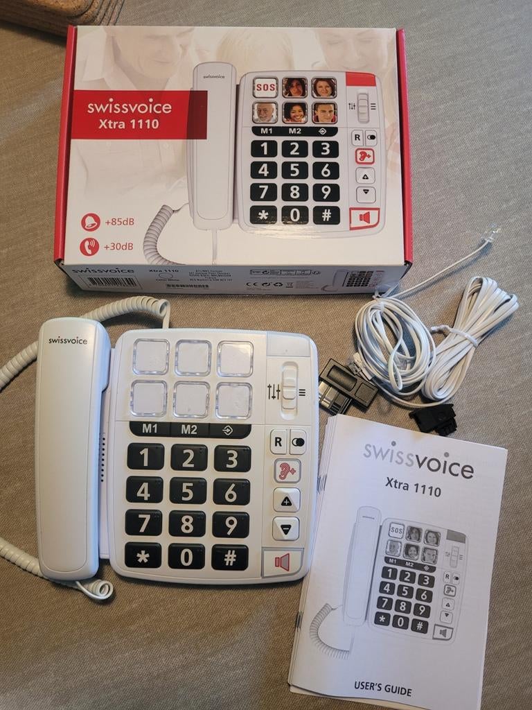 swissvoice xtra 1110 vaste telefoon 6 grote sneltoetsen, Ophalen, Zo goed als nieuw