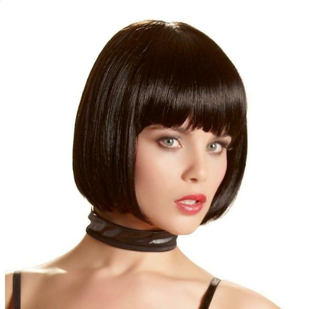 Perruque cheveux frange frou frou noir nouveau, Envoi, Neuf, Perruque ou Extension de cheveux