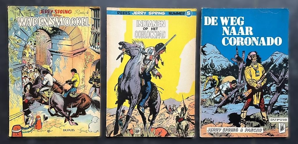 Jerry Spring nr.'s 4, 5 en 11 - 1ste druk, Enlèvement ou Envoi, Gillain