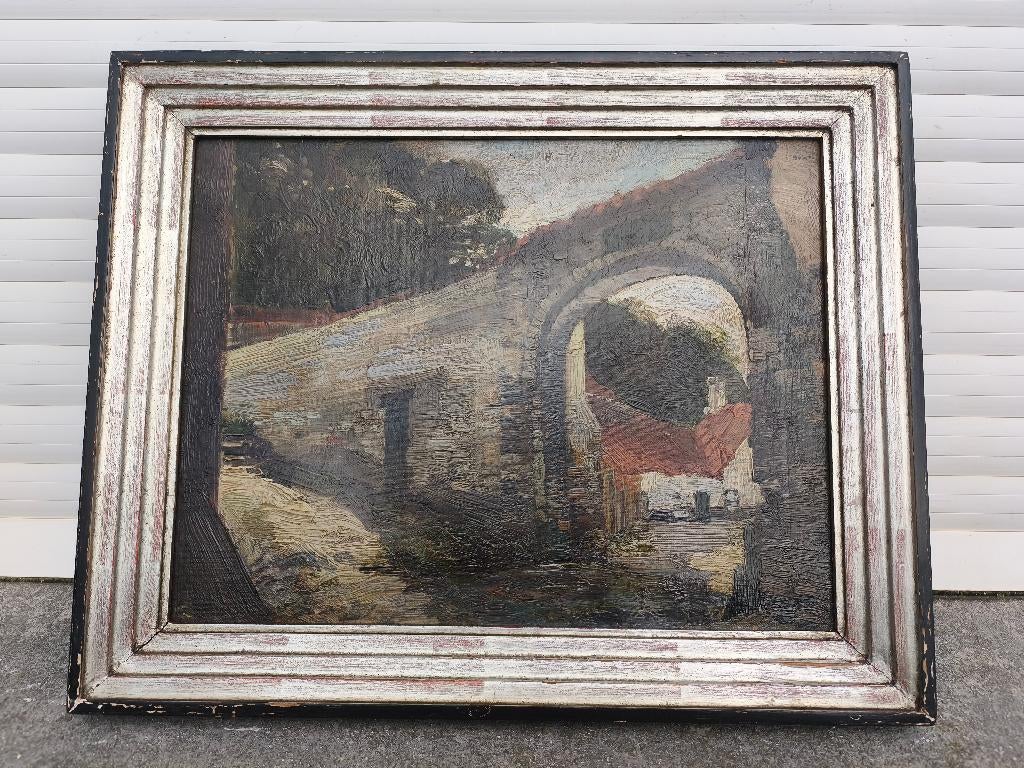 Huile sur toile signe marie howet, Ophalen of Verzenden