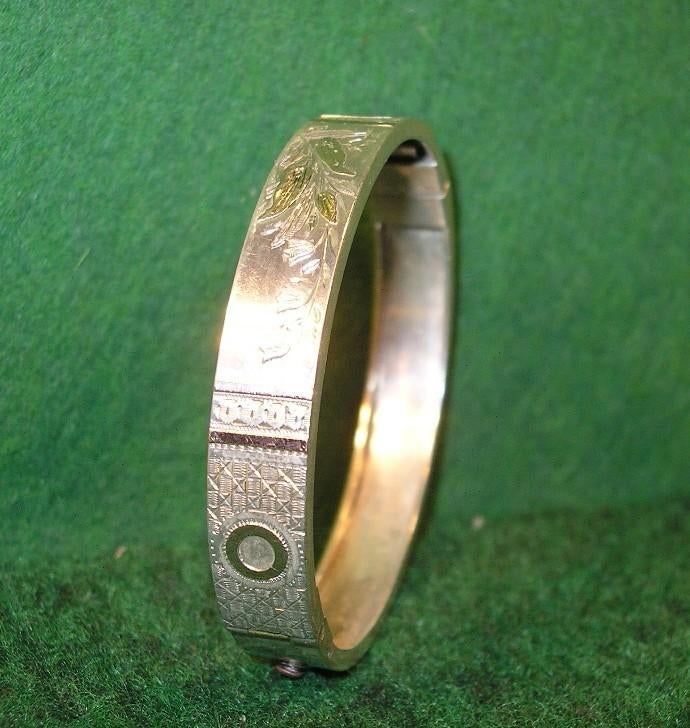 BRACELET MODELE ESCLAVE ARGENT DECOR MUGUETS, Enlèvement ou Envoi, Utilisé, Argent, Argent
