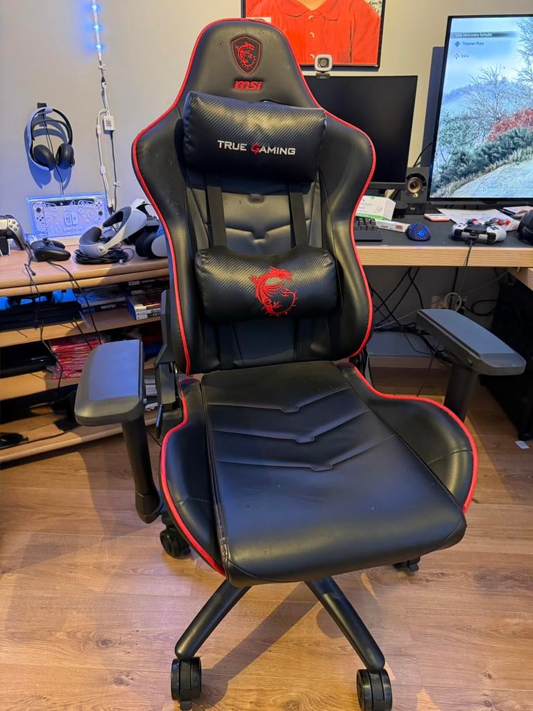 Chaise gaming MSI, Chaise de bureau de gaming, Enlèvement, Utilisé, Chaise de bureau