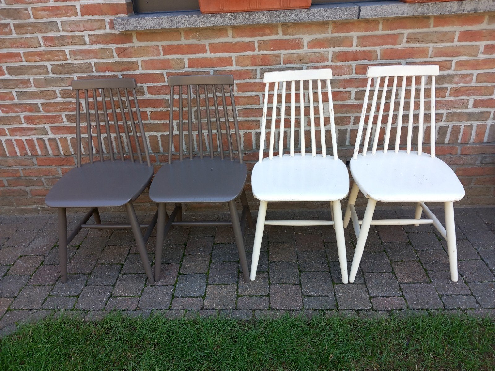 Spijlenstoelen uit de jaren 70, eetkamerstoelen, keukenstoel, Ophalen