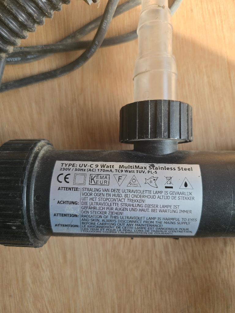 UV Lamp vijver - roestvrij staal, Ophalen of Verzenden, Zo goed als nieuw, Vijverfilter