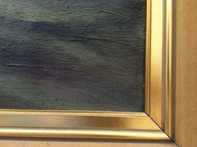Schilderij  "ZEILEN BIJ NACHT", Ophalen, Maritiem / water, Doek, Gesigneerd