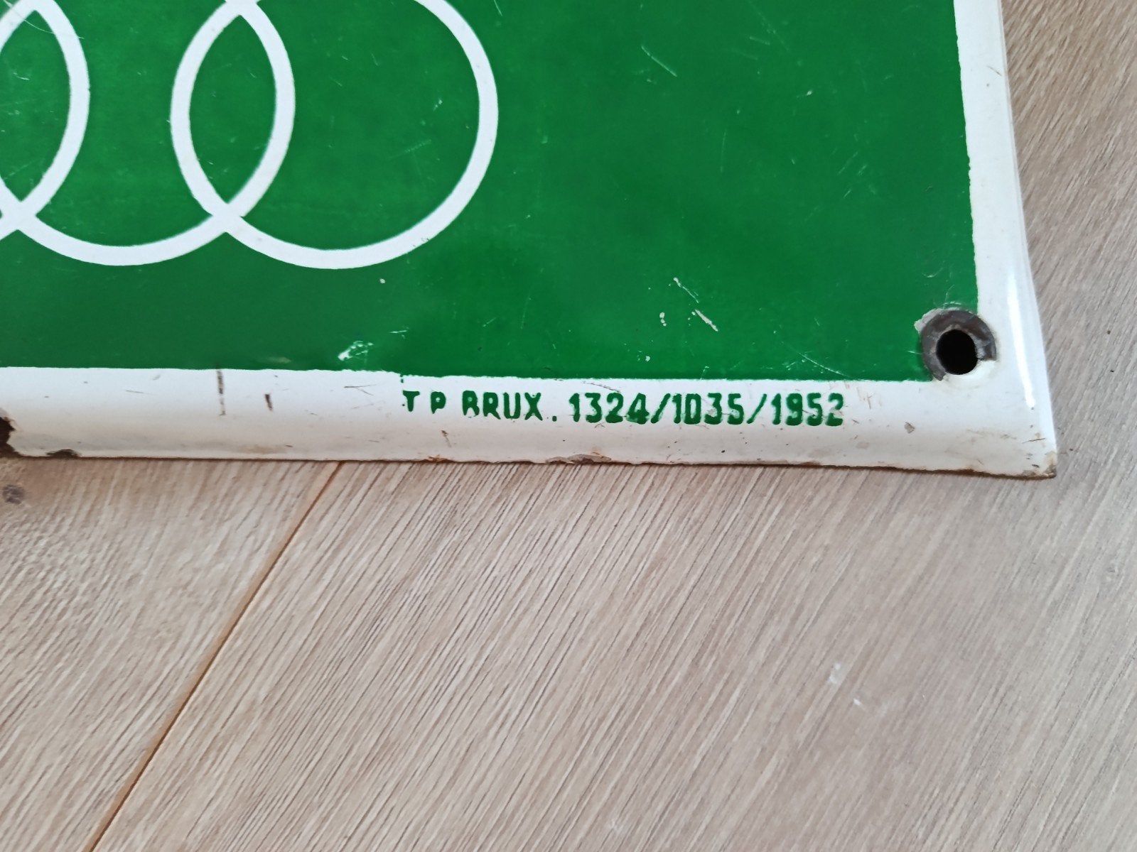 Antieke geëmailleerde plaat 1952, Antiek en Kunst, Antiek | Email, Ophalen of Verzenden