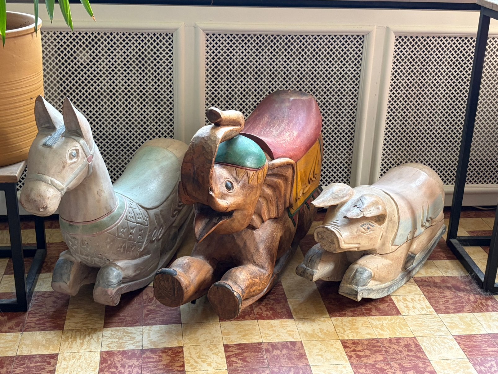 3 massief houten schommel, Ophalen, Zo goed als nieuw