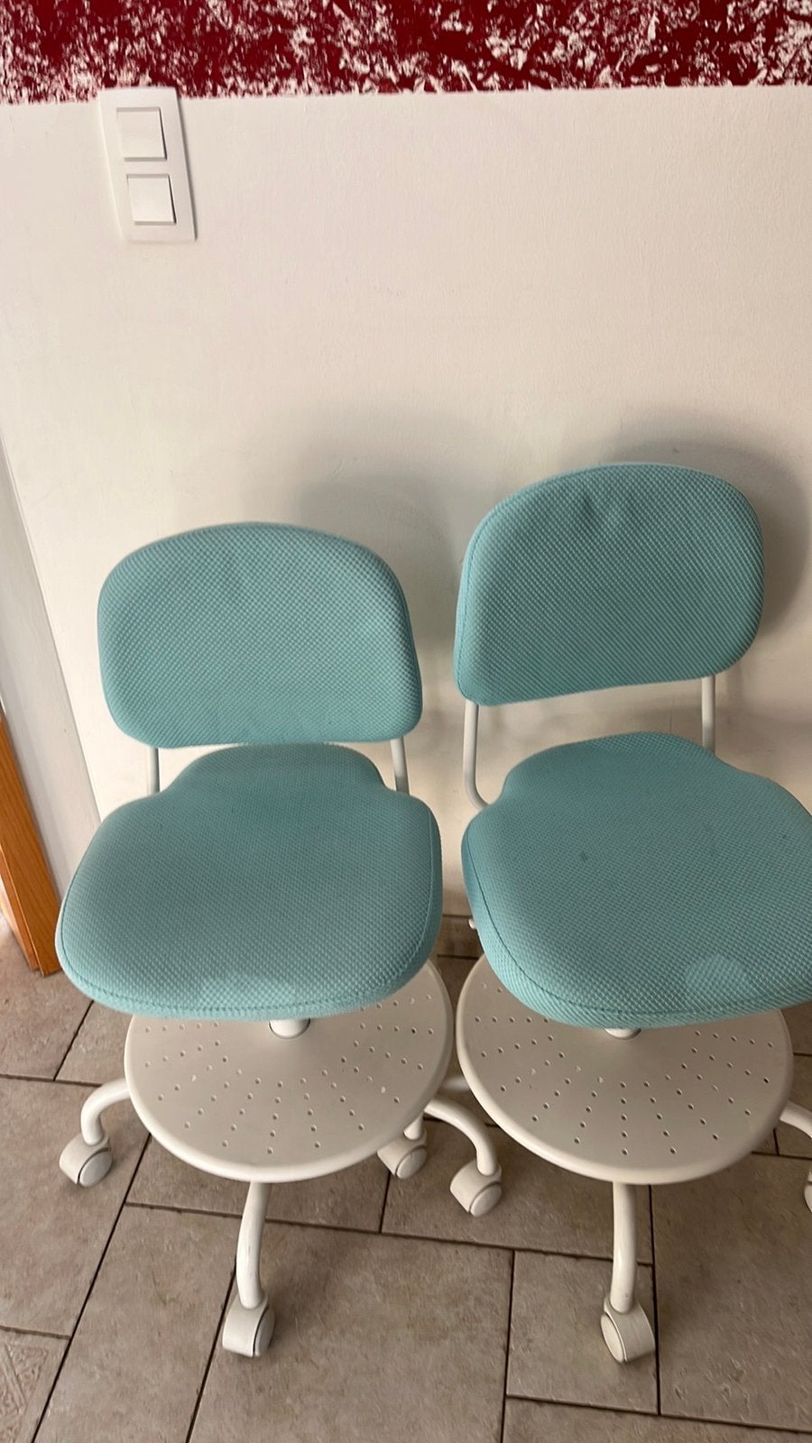Chaise de bureau enfant marque IKEA, Enlèvement, Utilisé, Bleu, Chaise de bureau