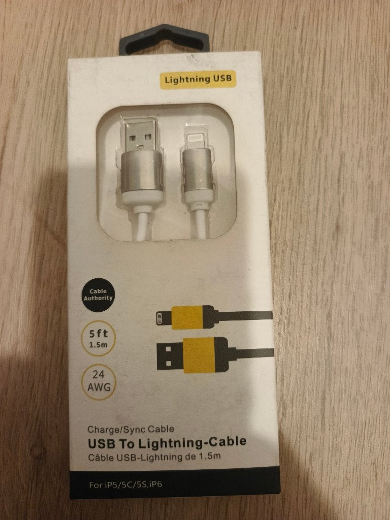 Câble USB Lightning pour iPhone 1,5 m neuf, Lightning, Enlèvement, Neuf