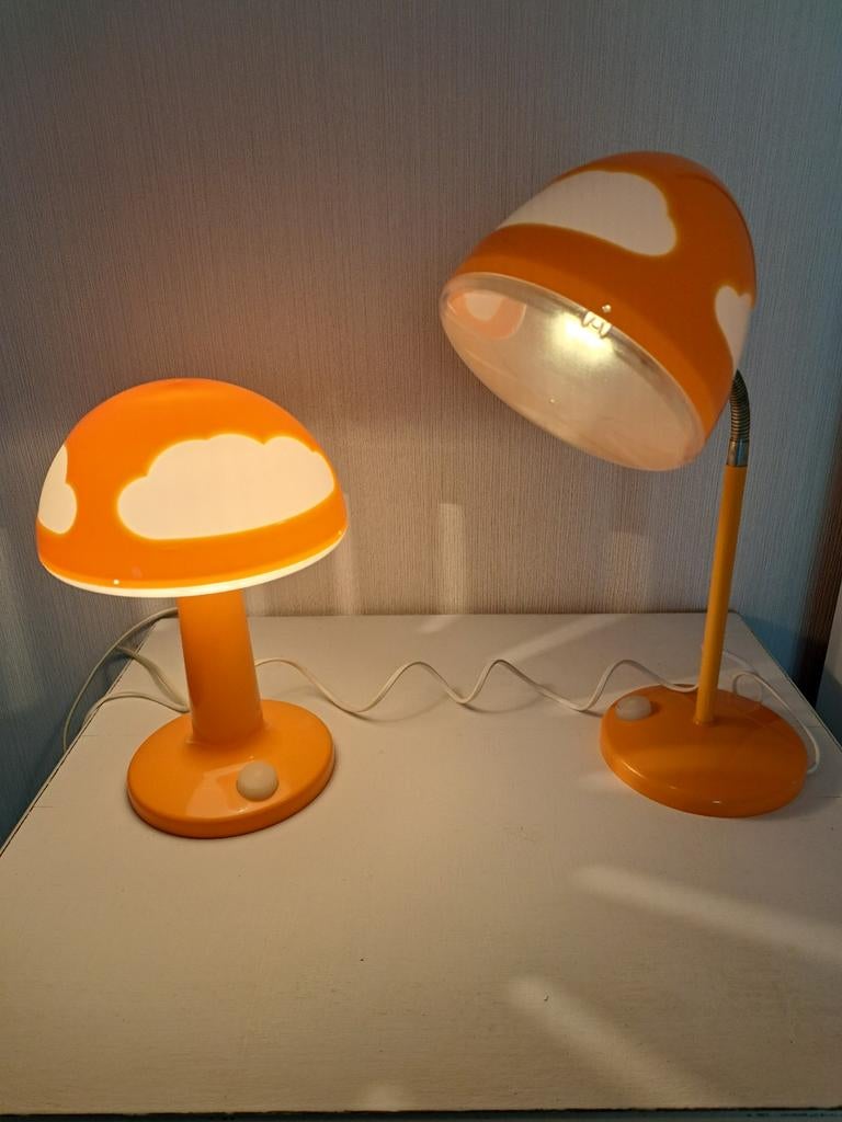 Vintage nachtlamp en bureaulamp .Ikea 1970, Ophalen of Verzenden