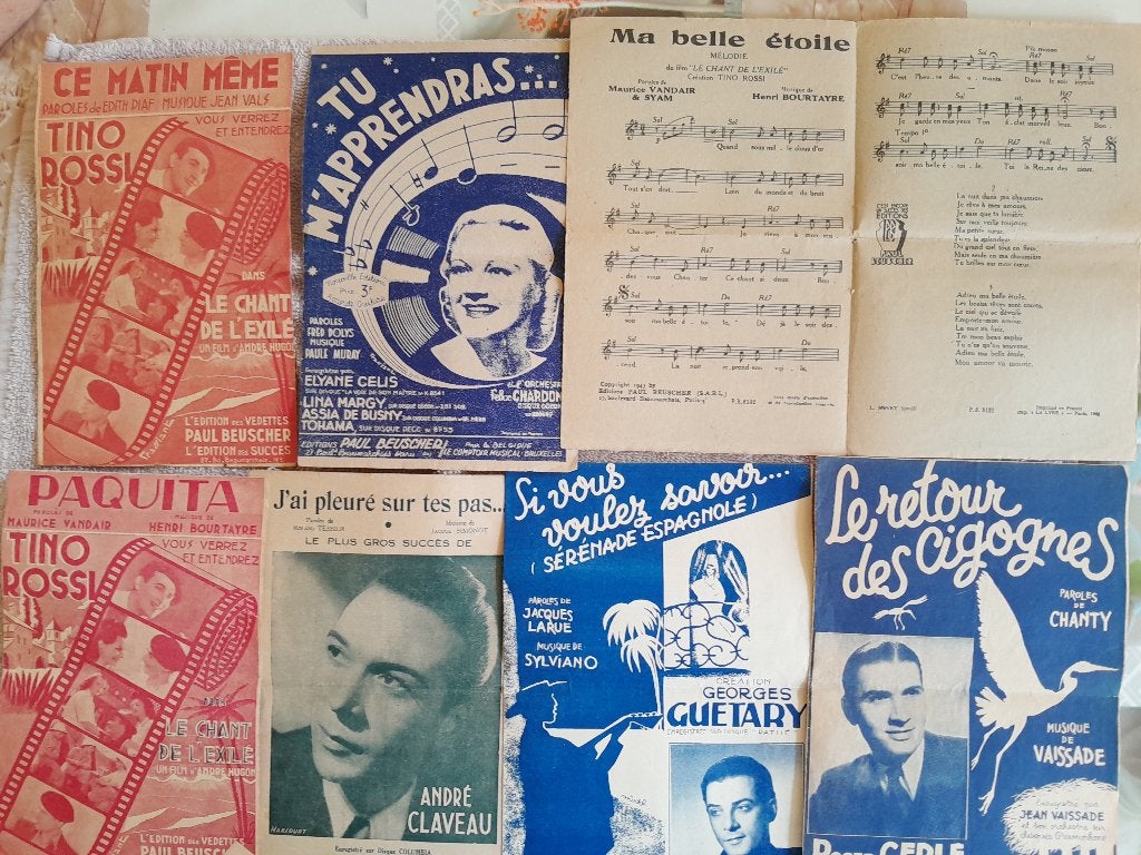 Lot de partitions musicales (7 pièces), Muziek en Instrumenten, Ophalen, Zo goed als nieuw