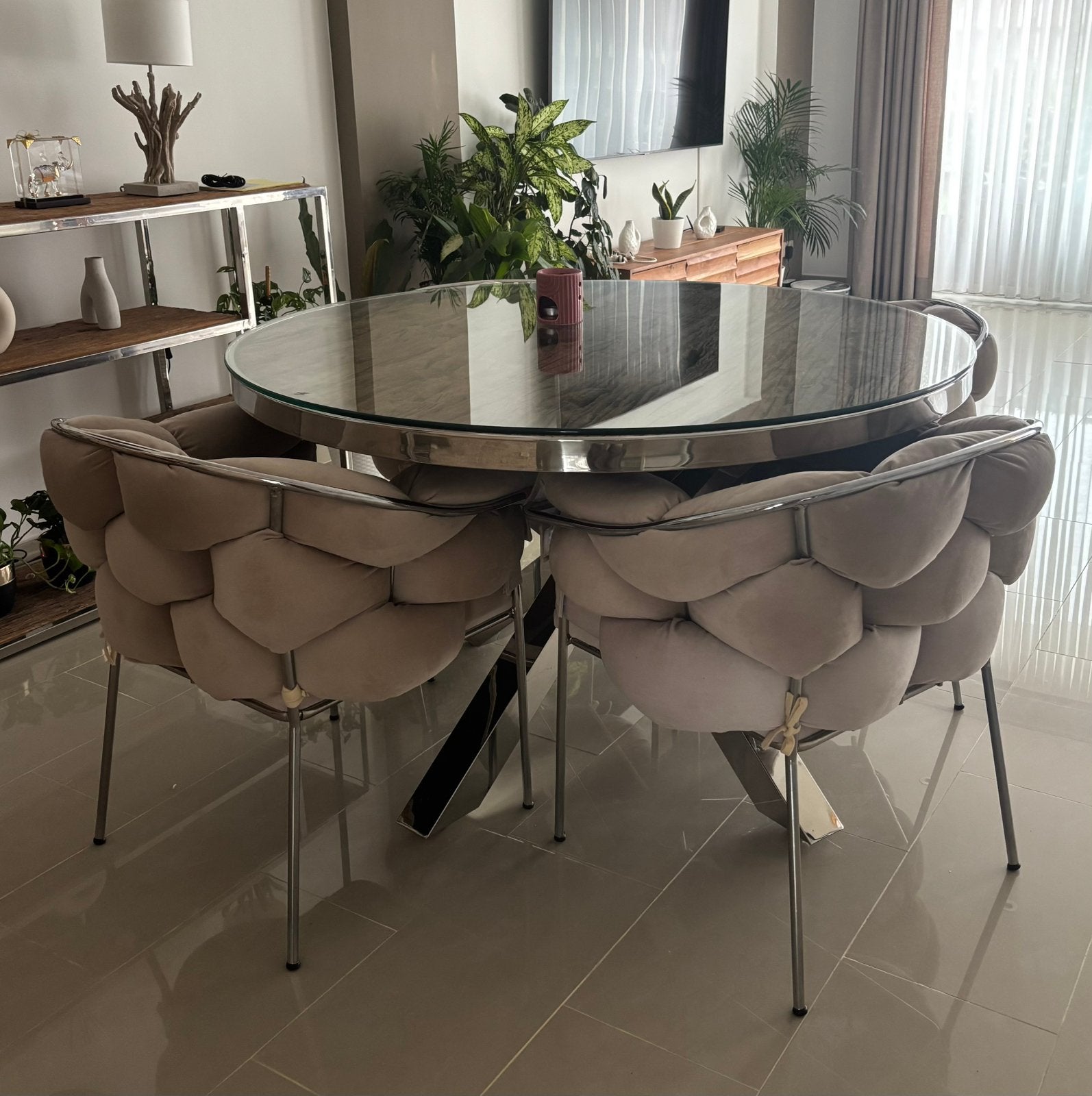 Lot de 4 chaises design moderne, Maison & Meubles, Chaises, Enlèvement, Comme neuf