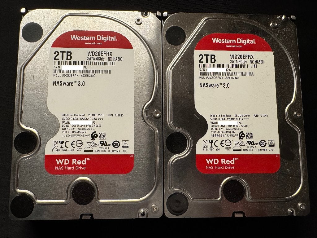 2x 2TB WD Red NAS HDD (WD20EFRX) - 100% Gezond (S.M.A.R.T.), Ophalen of Verzenden, NAS, HDD