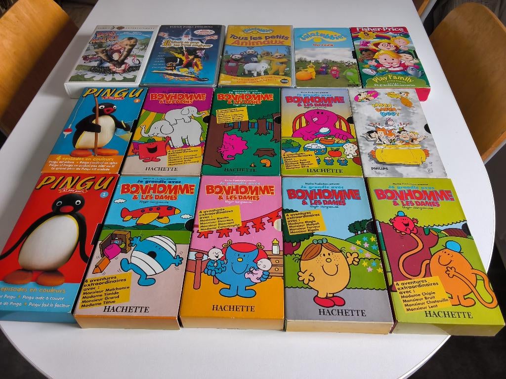 Lot de 15 cassettes VHS pour enfants/films- histoires..., Enlèvement ou Envoi, Utilisé