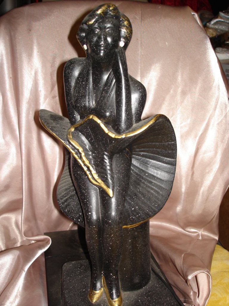 Marilyn Monroe lamp - Wood Ceramic Glass, Antiek en Kunst, Ophalen