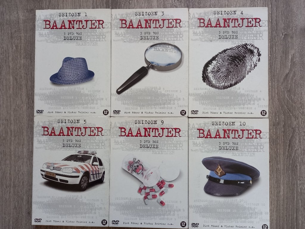 Dvd boxen Baantjer seizoen 1, 3, 4, 5, 9 en 10, Ophalen, Misdaad, Nederlands, Nederlands