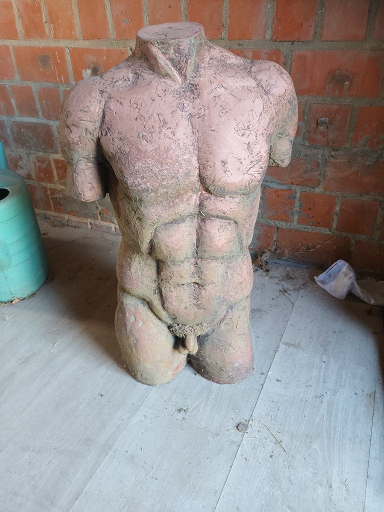 Beeld burste, Ophalen, 50 - 100 cm, Steen of Keramiek, Beeld