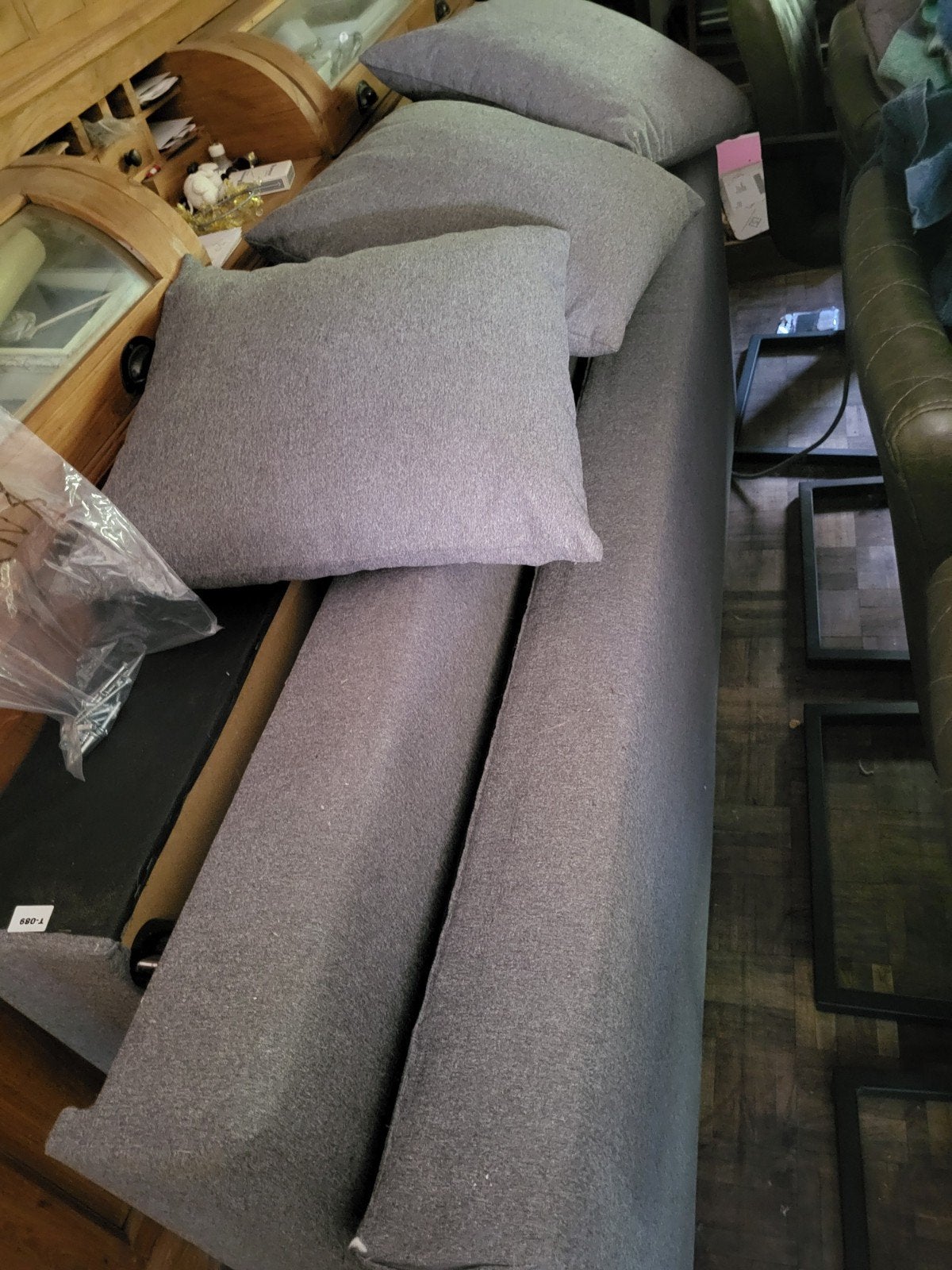 Ikea bedbank/slaapbank grijs, Huis en Inrichting, Ophalen, Gebruikt, Tweepersoons