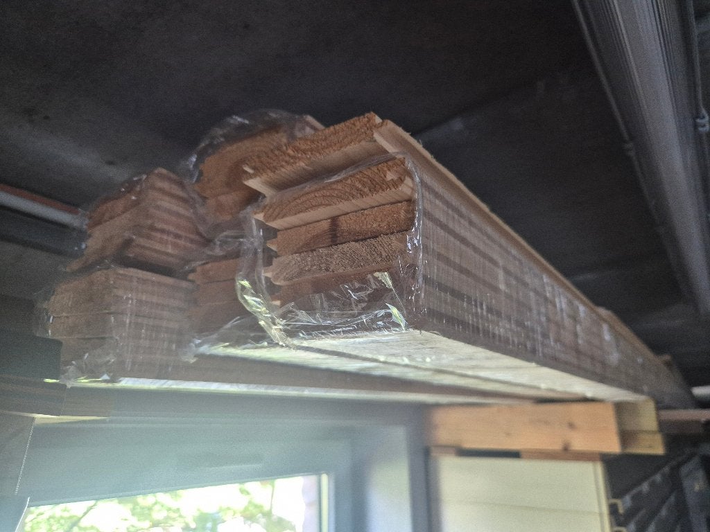 VUREN KLIKLATTEN TAND EN GROEF 420 CM, Doe-het-zelf en Bouw, Hout en Planken, Ophalen, Minder dan 25 mm, Nieuw, Plank