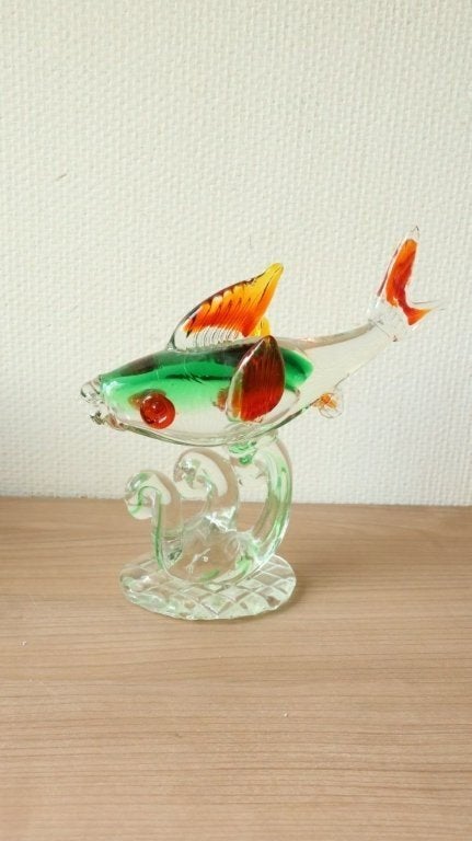 Glazen vis Murano stijl, Antiek en Kunst, Ophalen of Verzenden