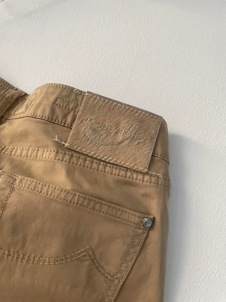 Luxe Jacob Cohën Tailored Chino – Beige – Maat 34, Ophalen of Verzenden, Zo goed als nieuw, Beige