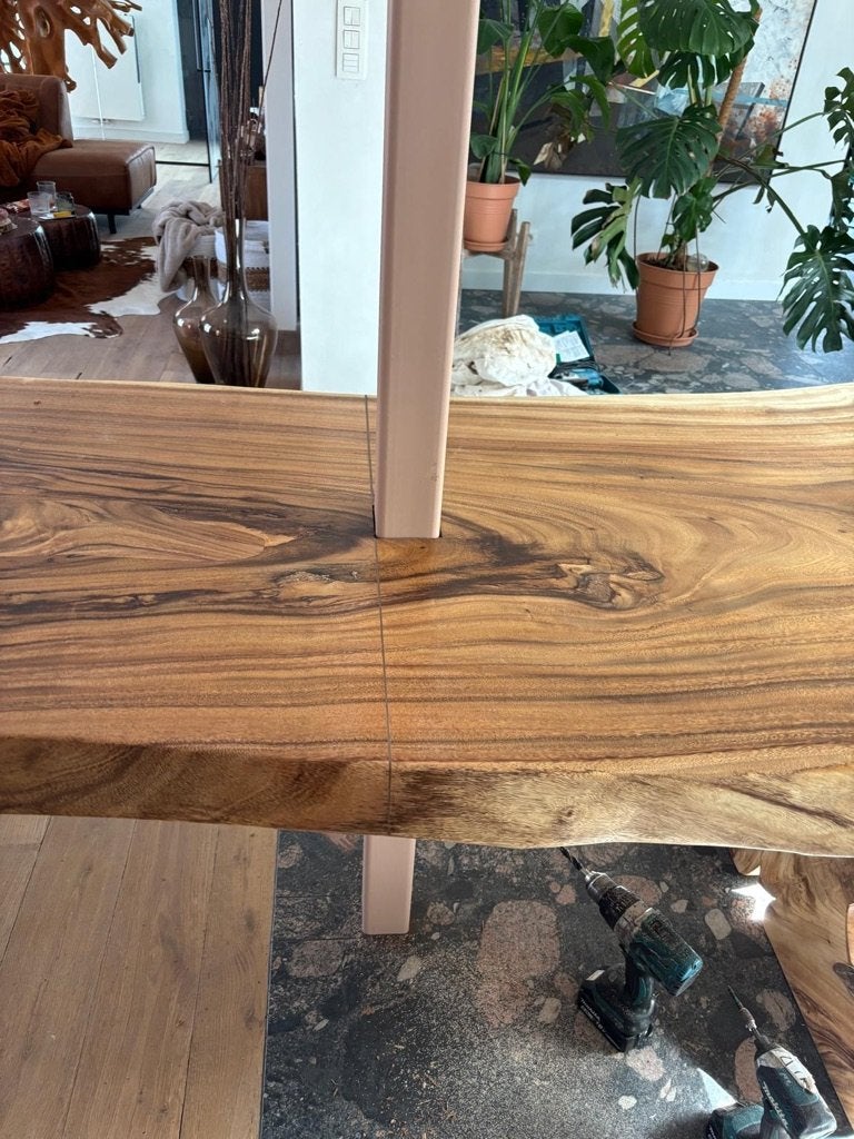 table, tronc d'arbre, chaise, chêne, suar, table de jardin, Enlèvement ou Envoi, Neuf