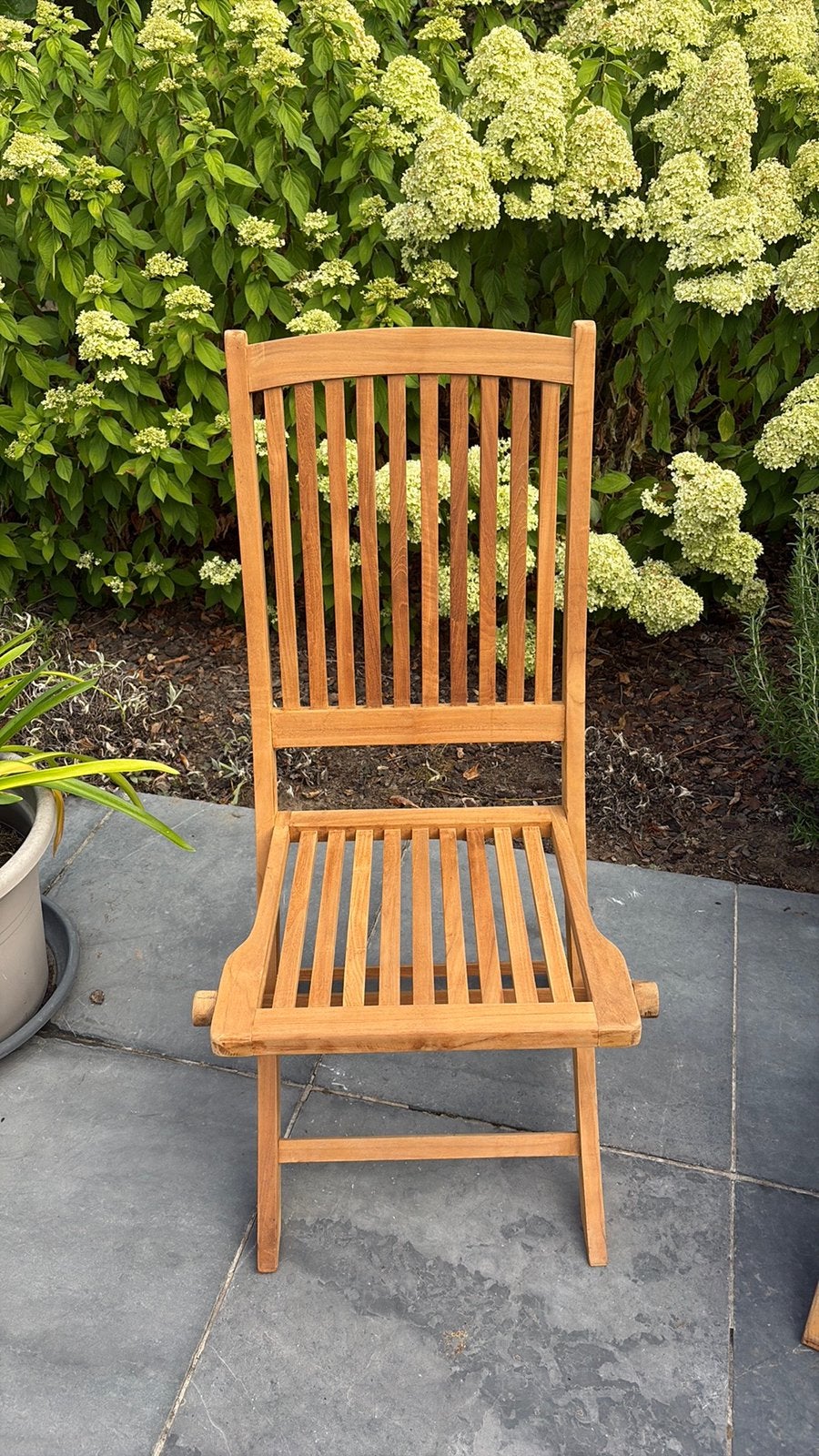 4 inklapbare tuinstoelen-Teak-NIEUW-per 2 of 4, Jardin & Terrasse, Chaises de jardin, Enlèvement, Neuf, Bois de teck, Pliant