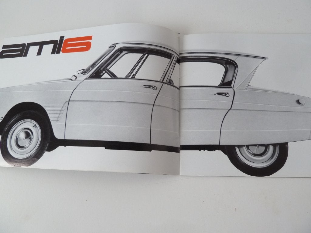 folder CITROËN AMI 6 retro oldtimer brochure auto classic, Boeken, Auto's | Folders en Tijdschriften, Ophalen of Verzenden, Citroën