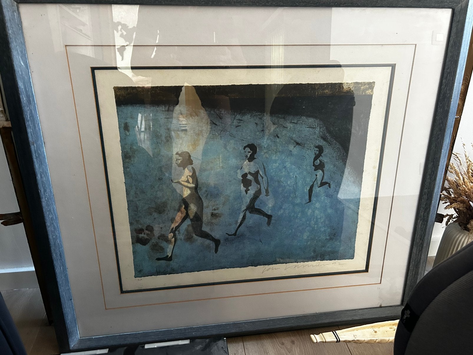 Lithographie   Jan Vanriet, « Lopende naakten », Antiek en Kunst, Kunst | Litho's en Zeefdrukken, Ophalen, Lithografie