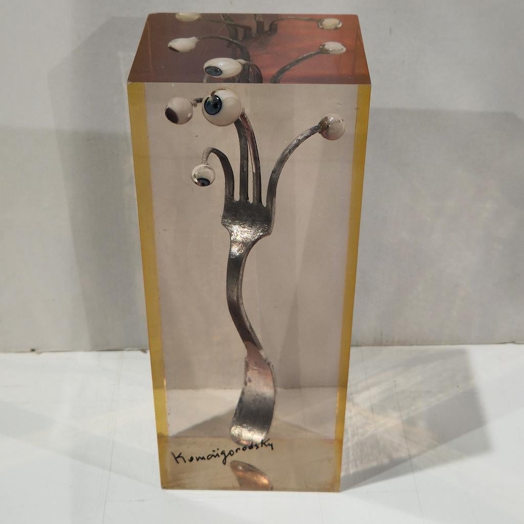 Zie wat je eet , kunst design Kemangorodsky , vork met ogen, Ophalen of Verzenden