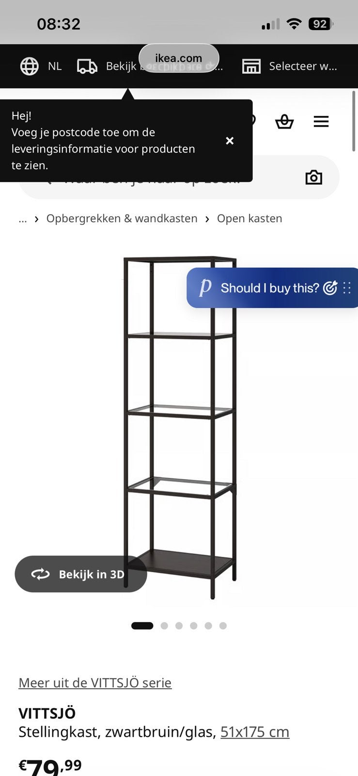 Stellingskast ikea, Huis en Inrichting, Ophalen, Gebruikt