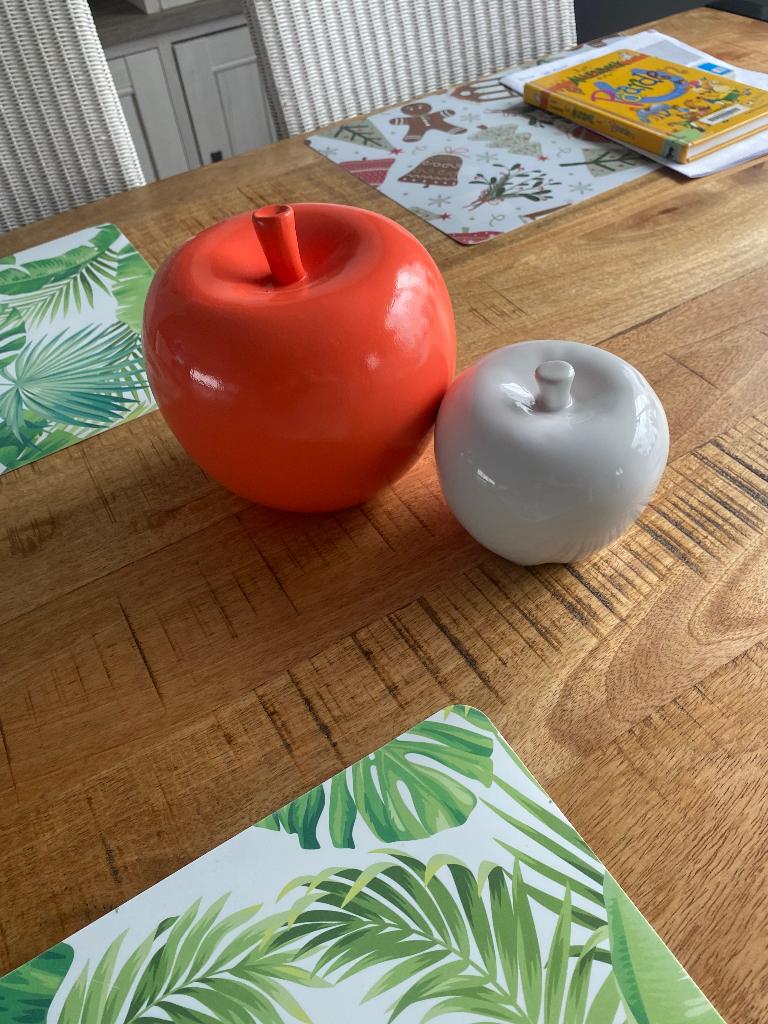 Decoratie appels, Ophalen, Zo goed als nieuw, Steen/keramiek
