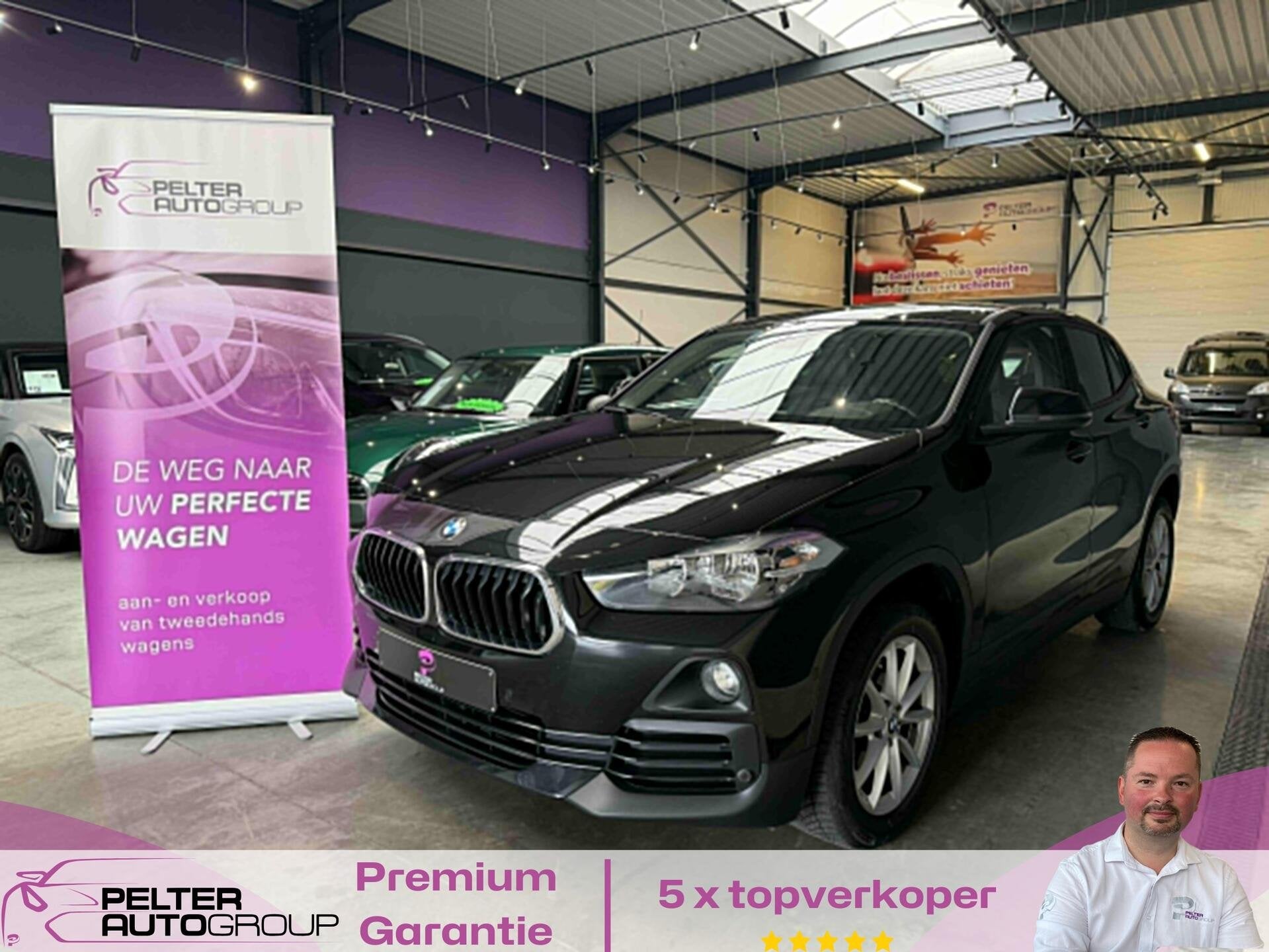 BMW X2 sDrive 18d 2.0Diesel Automaat Leder Pano, Auto's, BMW, X2, 4 cilinders, Zwart, Bedrijf