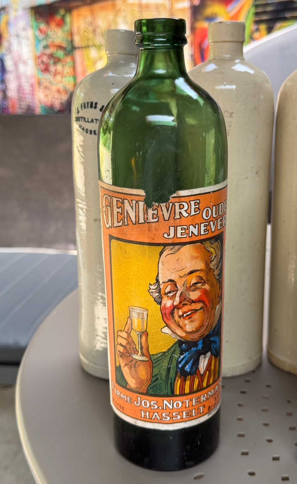 Glazen genever stoop Notermans distillerie, Verzamelen, Ophalen, Gebruikt