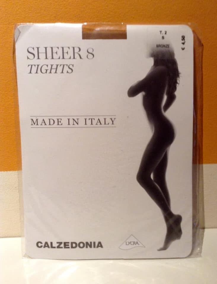 Calzedonia „Sheer 8" ultradunne maillot - T.2 (S) - Bronze, Maat 36/38 (S), Beige, Nieuw, Ophalen of Verzenden