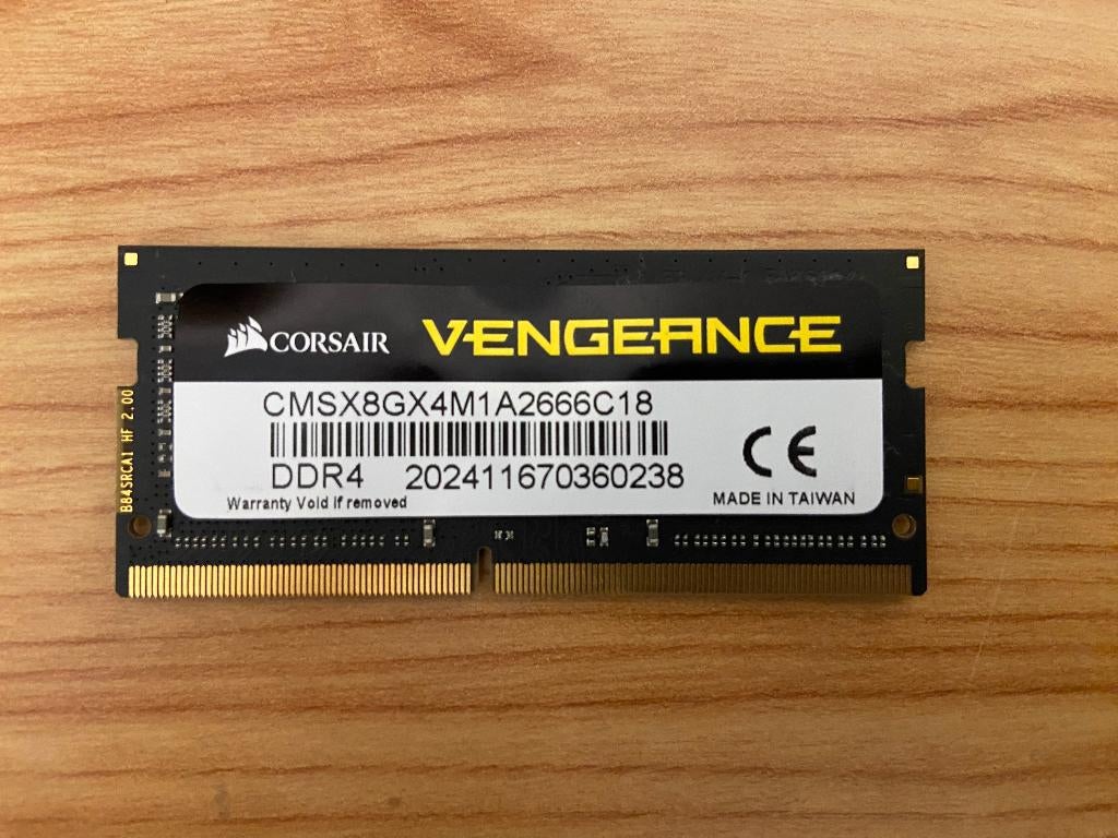 Corsair Vengeance DDR4 8GB 2666MHz SO-DIMM Laptop, Informatique & Logiciels, Mémoire RAM, Enlèvement ou Envoi, DDR4, 8 GB, Utilisé