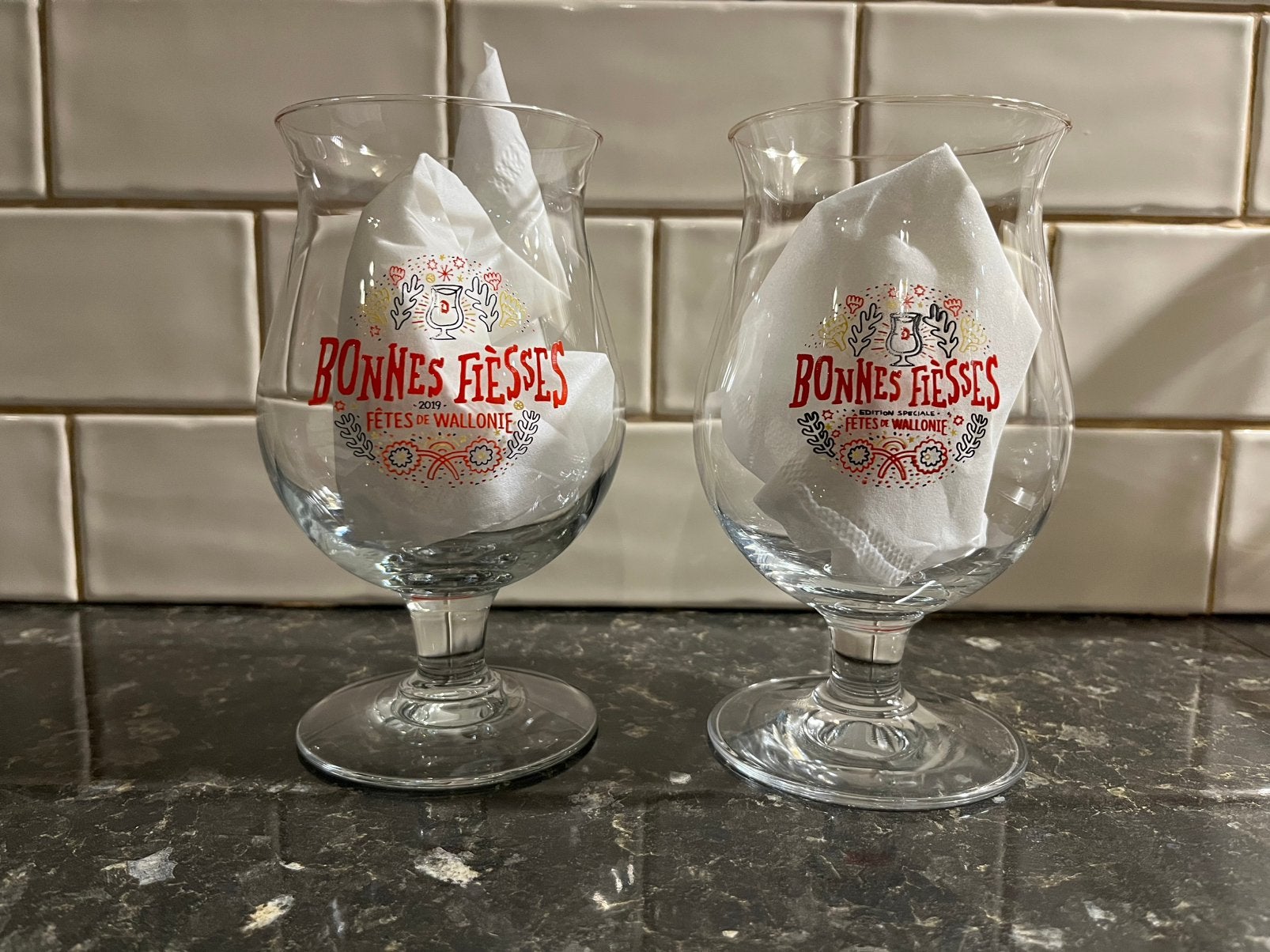 Duvel - Bonnes Fieses (rechts verkocht!), Ophalen of Verzenden, Nieuw, Bierglas