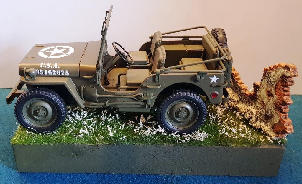 Welly Jeep Willys Us Army #18036 - Véhicule miniature 1:18, Hobby & Loisirs créatifs, Envoi, Neuf, Voiture, Welly