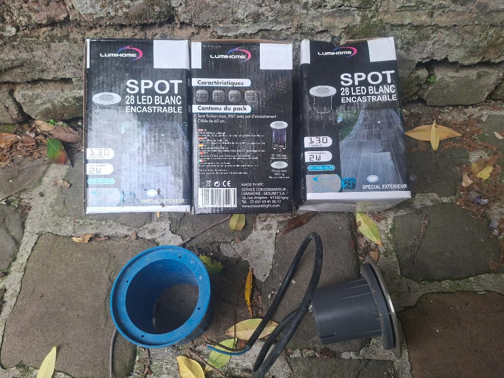 Spot 28 led blanc encastrable, Maison & Meubles, Neuf, Spot encastrable ou Spot mural, Enlèvement, LED
