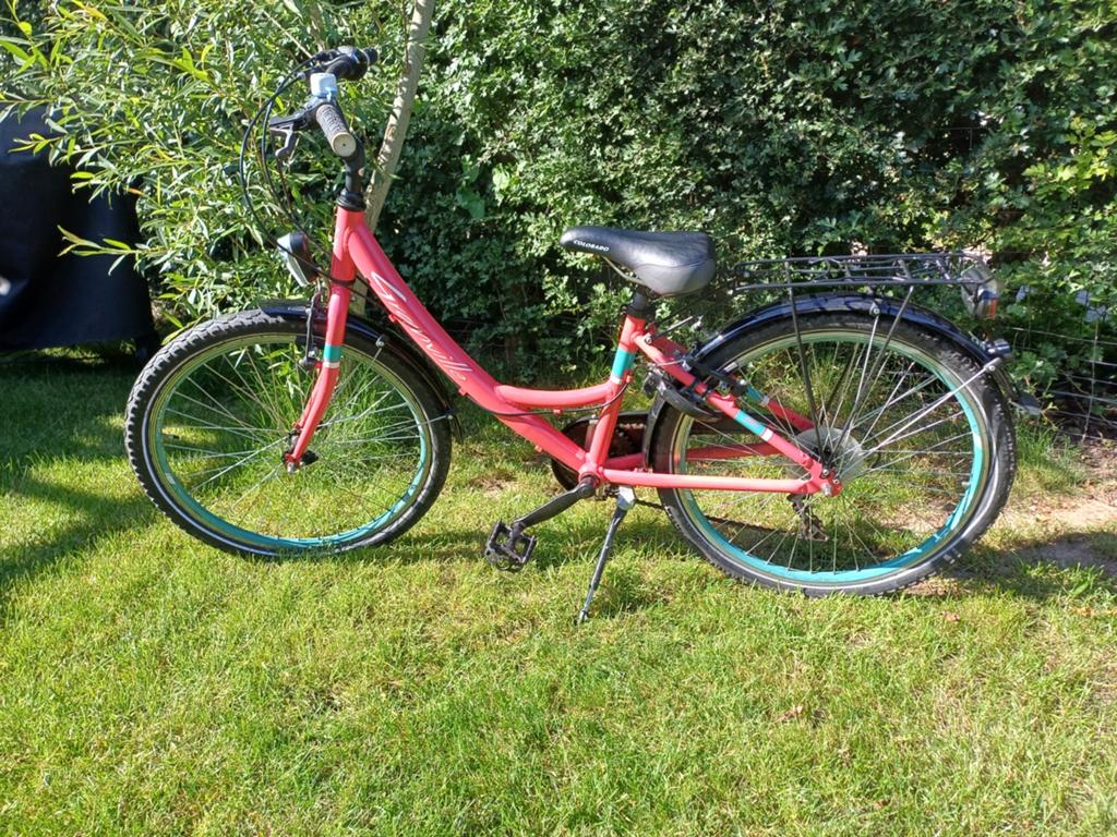 Fiets granville 24 inch roze aqua, Fietsen en Brommers, Fietsen | Meisjes, Ophalen, 24 inch, Granville, Velgrem