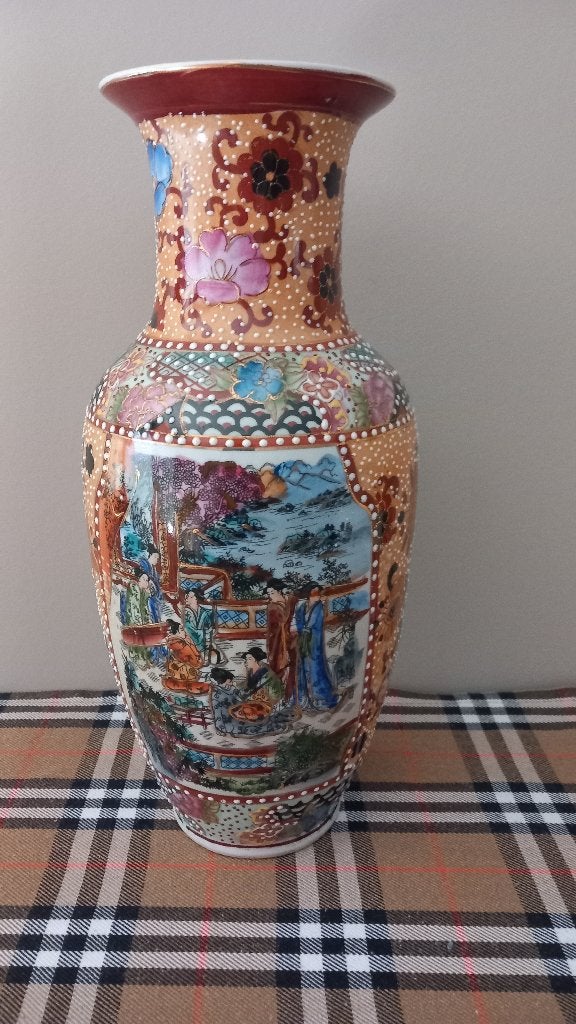 Satsuma-stijl vaas 30 cm, Antiek en Kunst, Ophalen