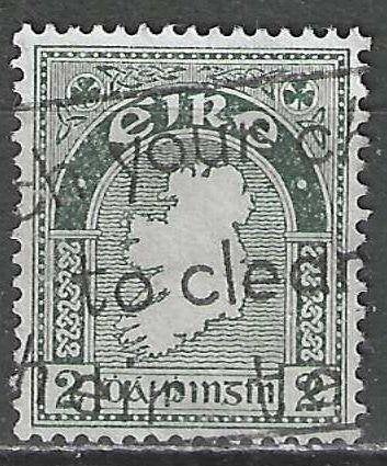 Ierland 1922/1924 - Yvert 43 - Kaart van Ierland - 2 p. (ST), Postzegels en Munten, Postzegels | Europa | UK, Verzenden, Gestempeld